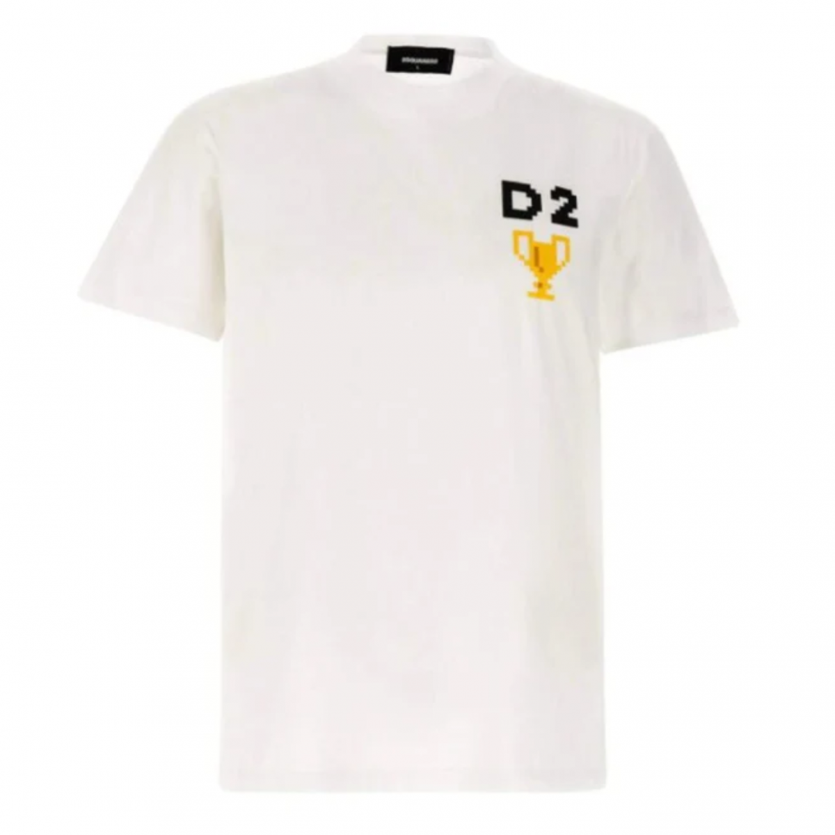 White Logo Print T-Shirt