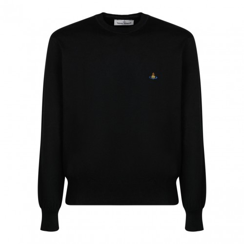 Alex Round Neck Black Knitwear