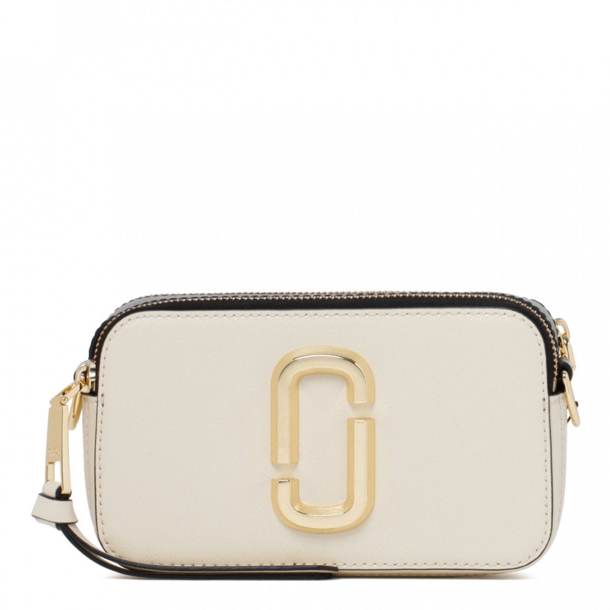 Cloud White Snapshot Saffiano Shoulder Bag