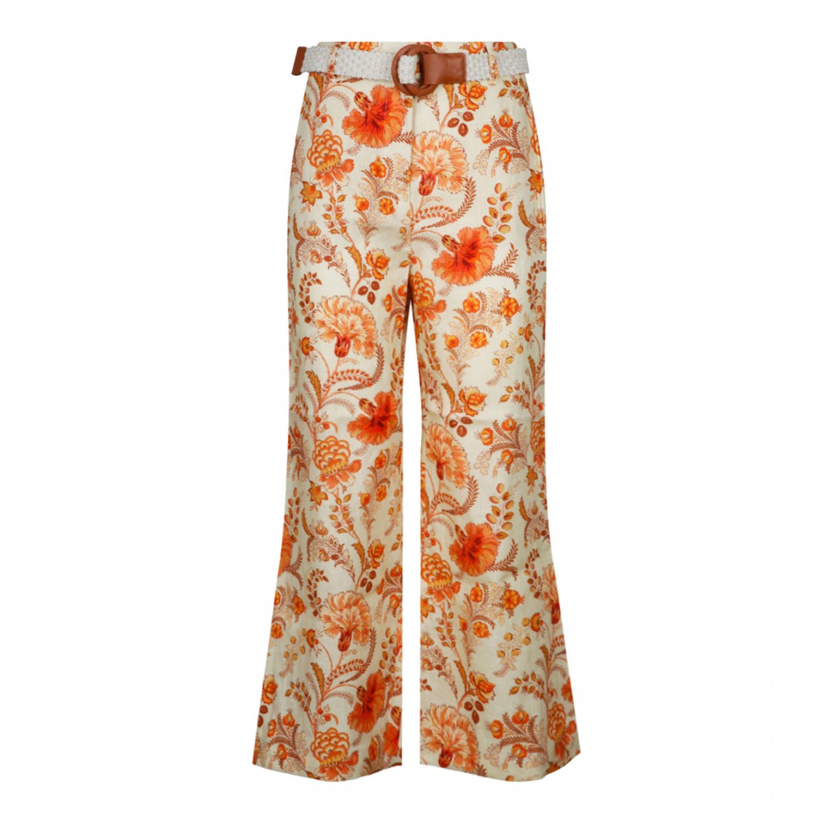 Light Beige and Orange Junie Trousers