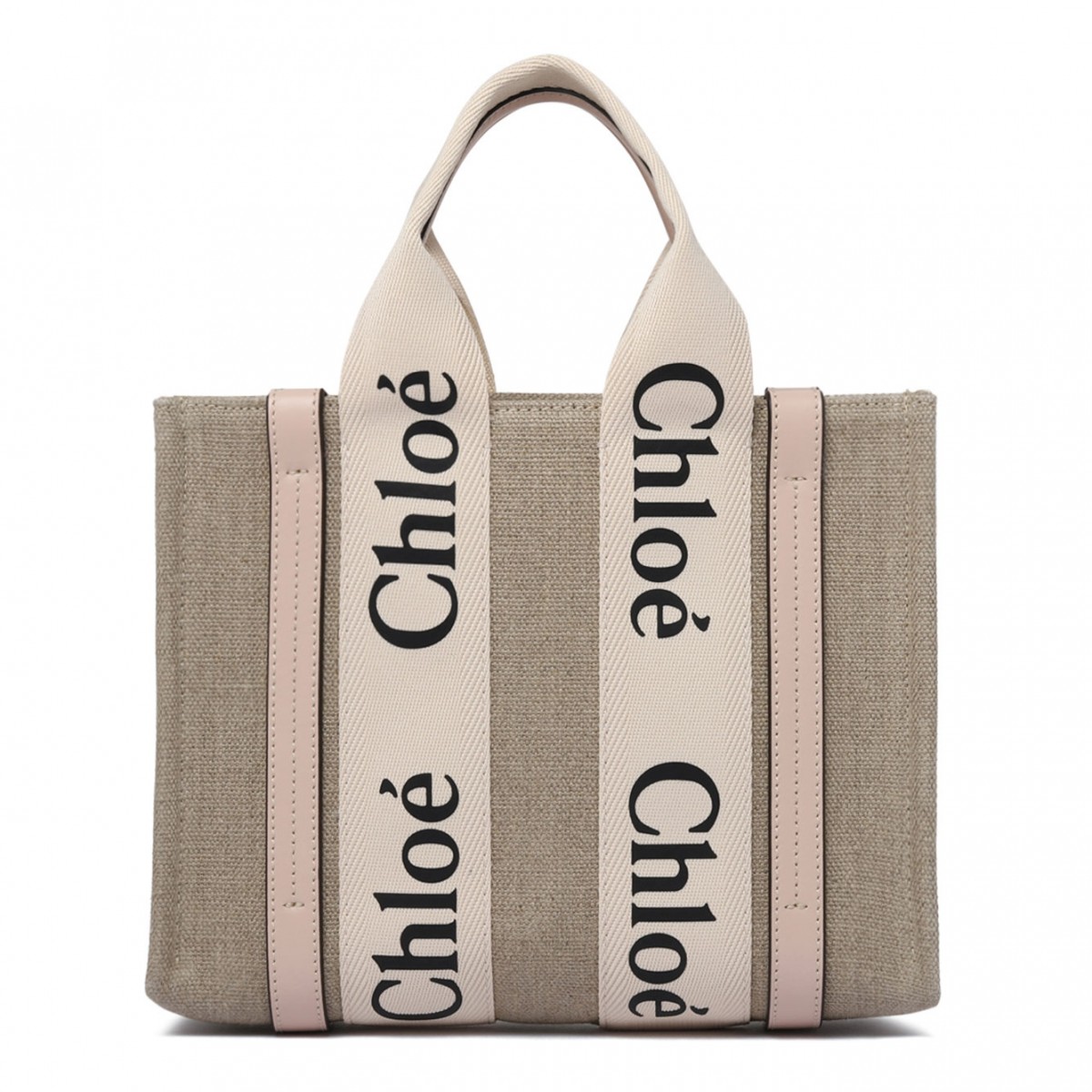 Beige and Pink Woody Tote Bag