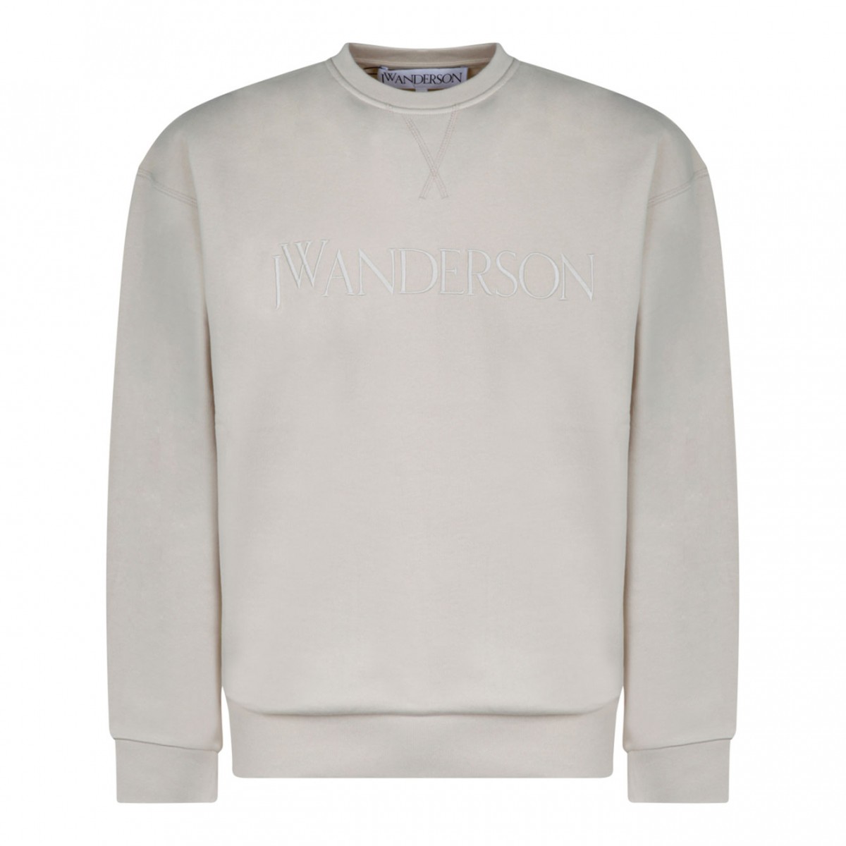 JW Anderson Beige Logo Embroidered Sweatshirt