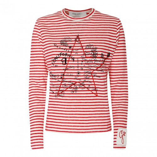 White and Red Striped T-Shirt