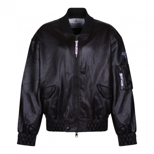 Black Bernardo Bomber Jacket