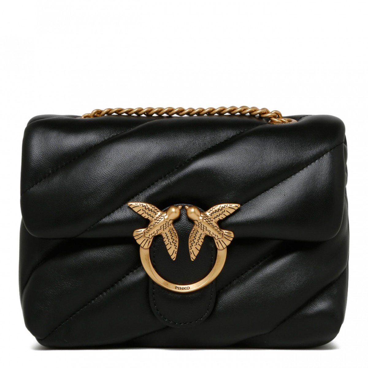 Pinko Mini Black Love Puff Bag