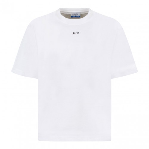 White Logo Print T-Shirt