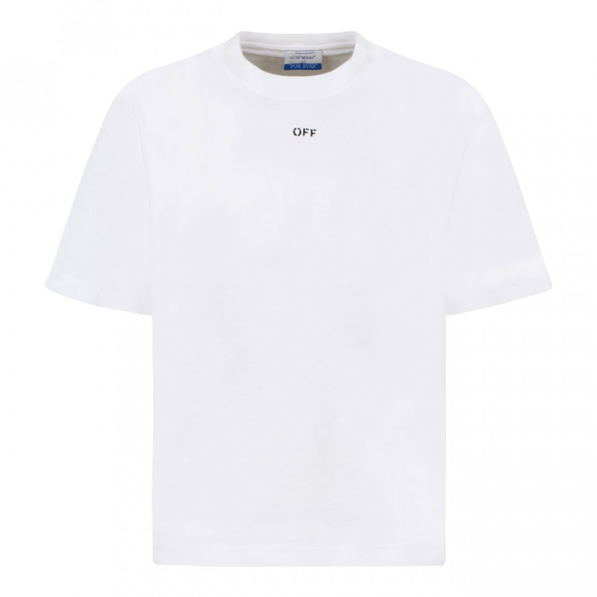 White Logo Print T-Shirt