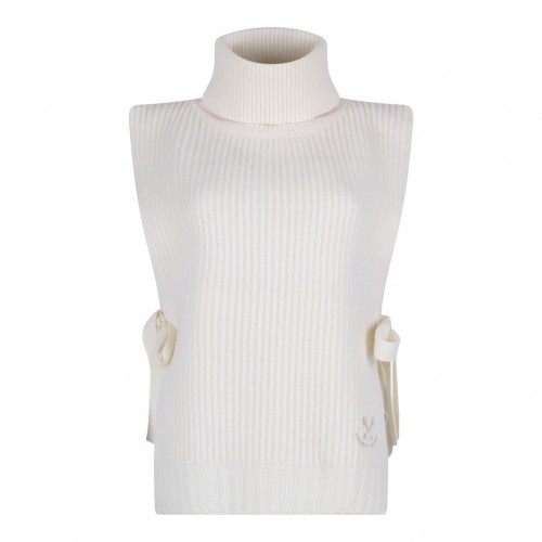 White Turtleneck Gilet