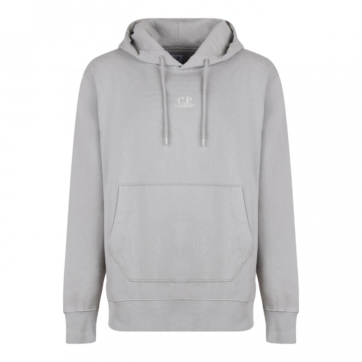 Light Grey Logo Print Hoodie