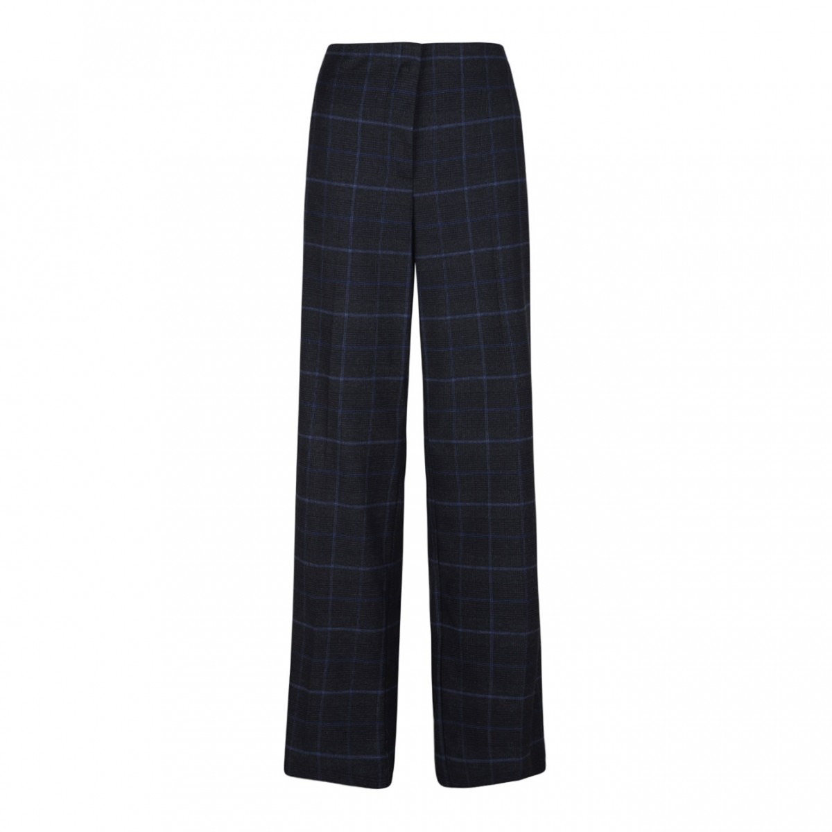 Black and Blue Checkered Trousers