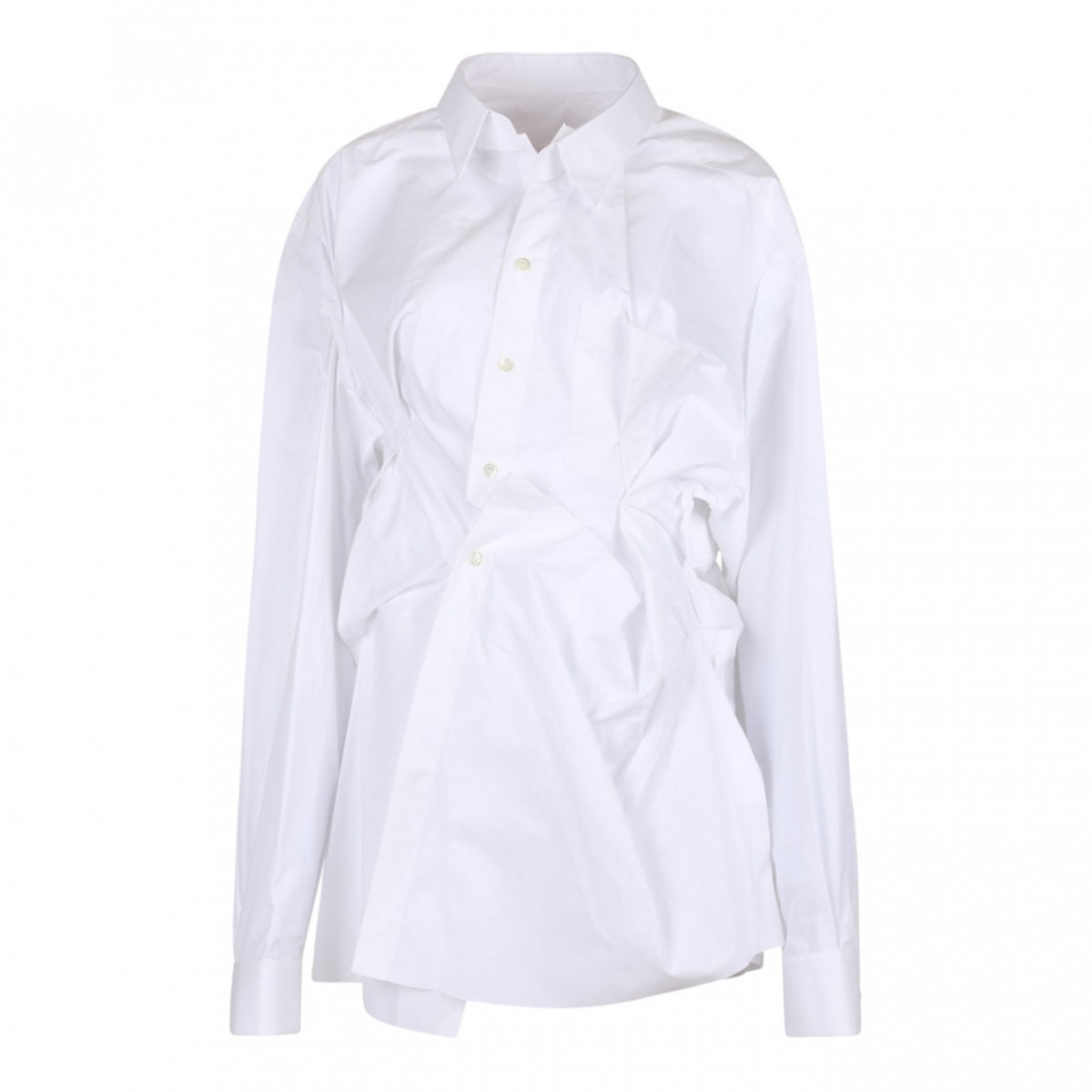 White Asymmetric Shirt