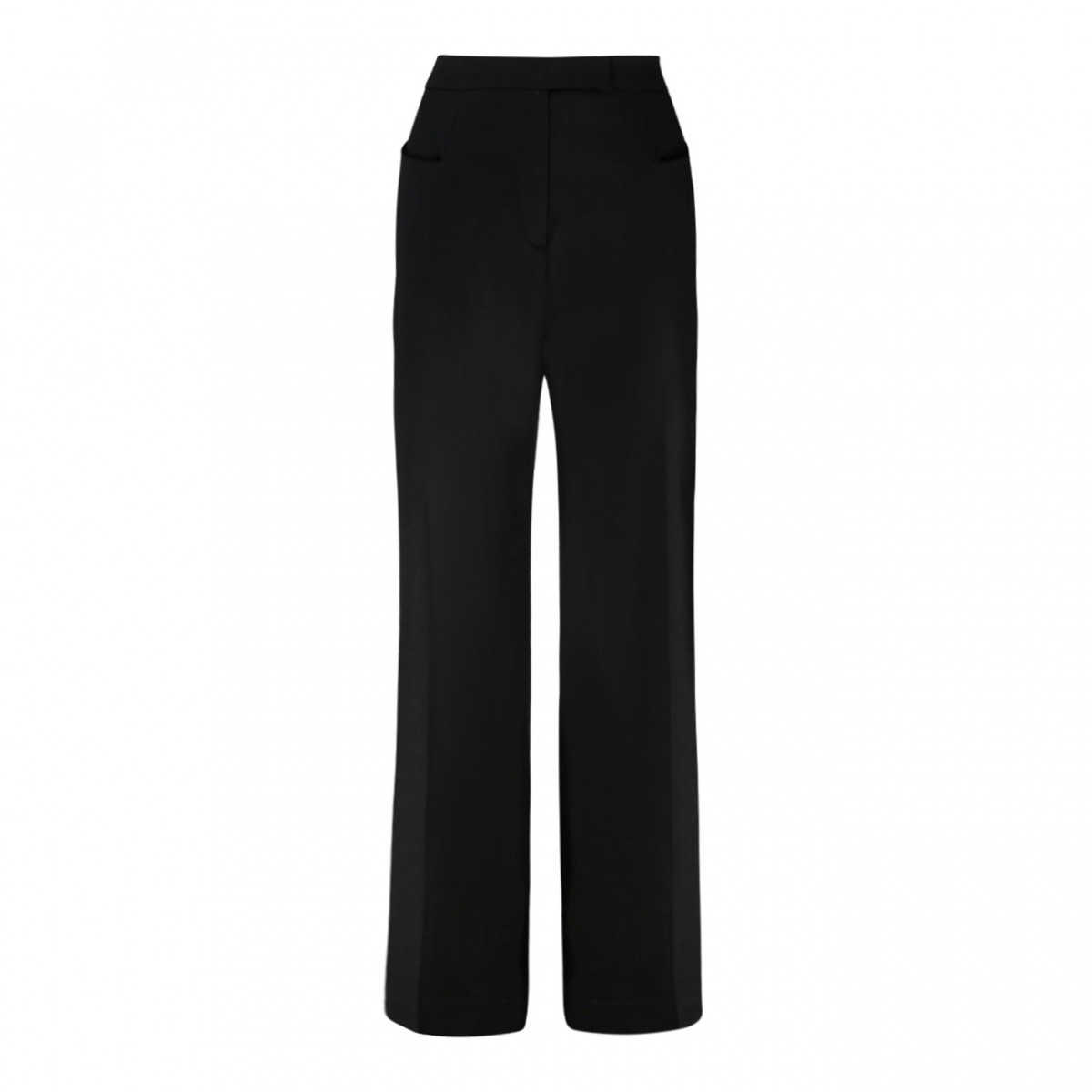 Tom Ford Black Virgin Wool High Waisted Flared Trousers.