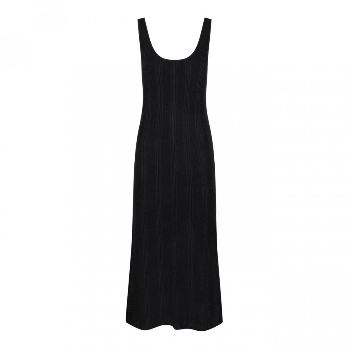 Black Knitted Midi Dress