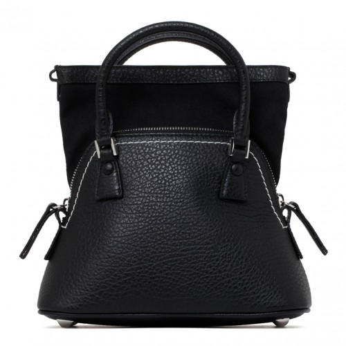 Black Leather 5AC Mini Tote...