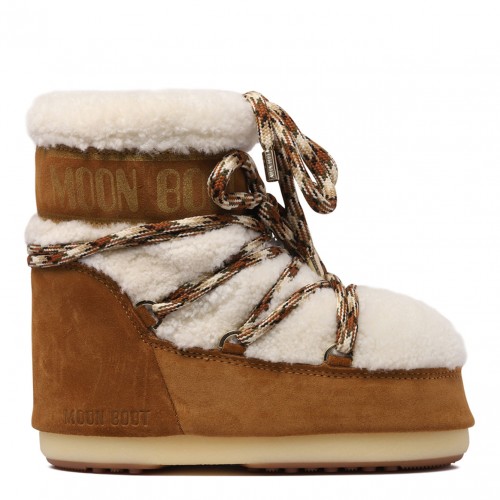 Camel Brown Shearling Boots