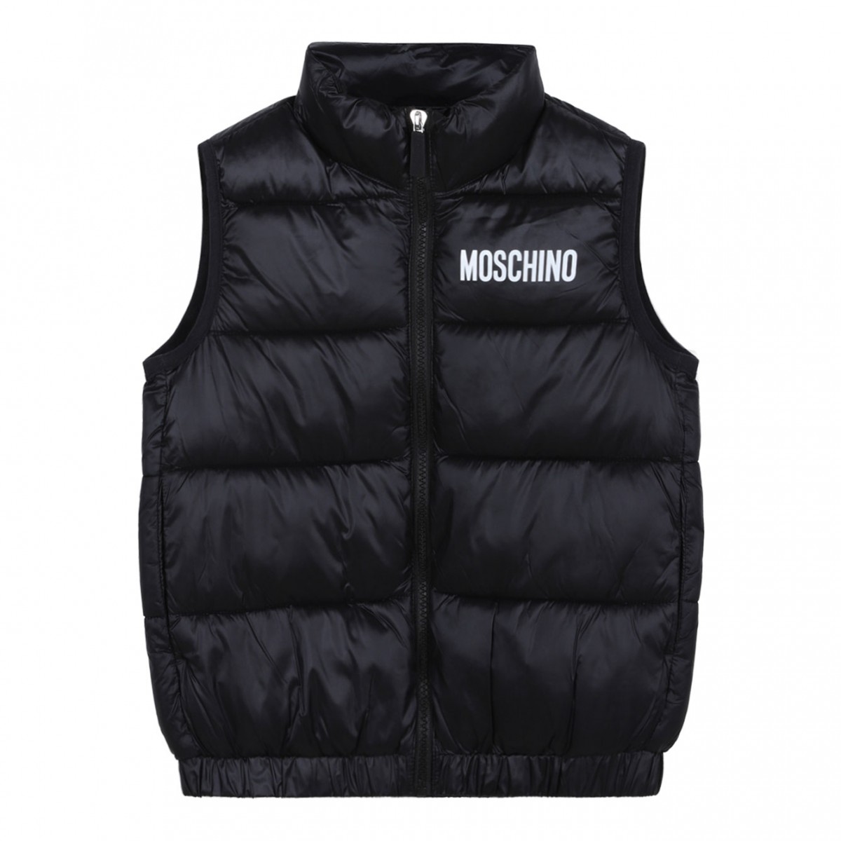 Black Logo Print Gilet