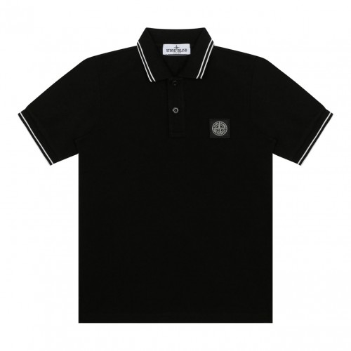 Stone Island Black Polo Shirt