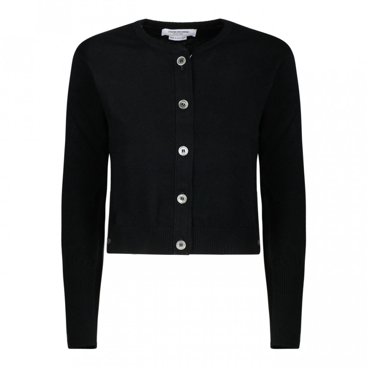 Black Crew Neck Cardigan