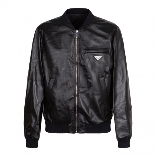 Black Reversible Bomber Jacket