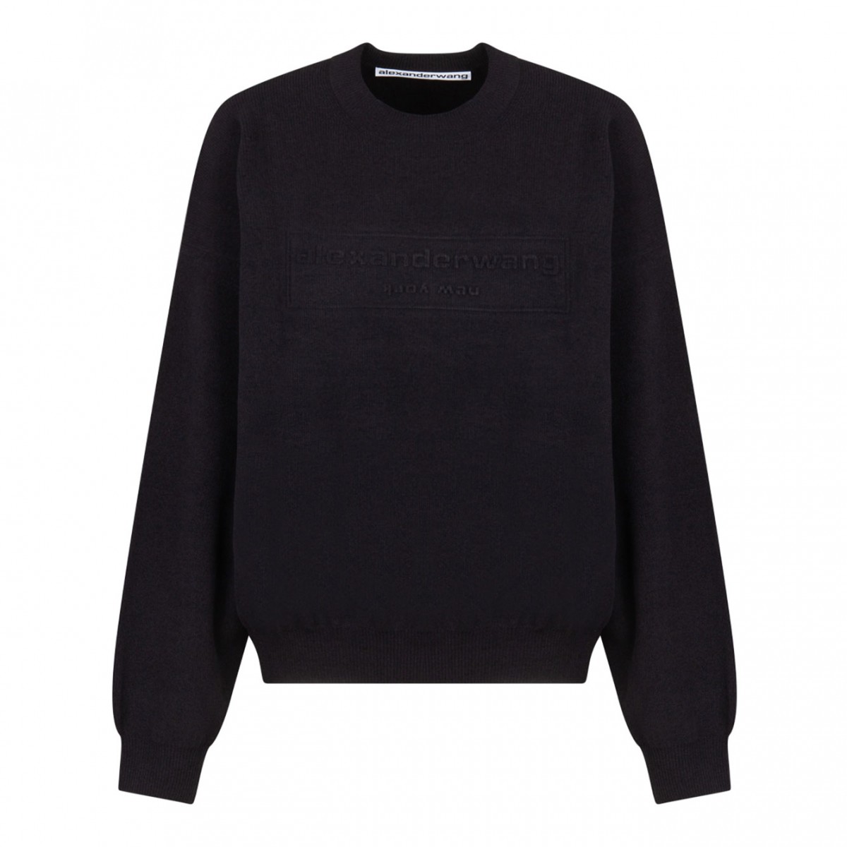 Black Logo Embossed Jumper