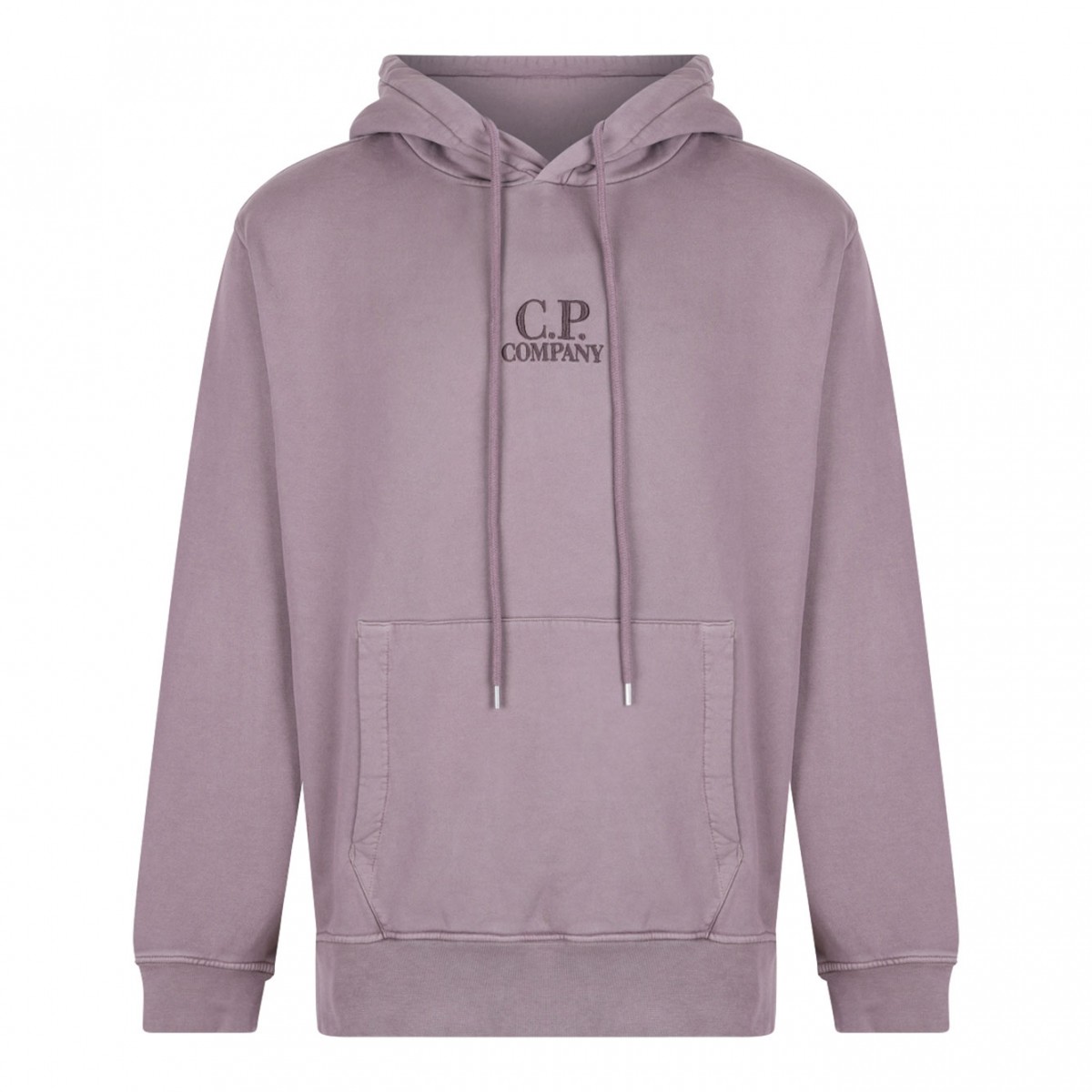 Mauve Logo Embroidered Hoodie