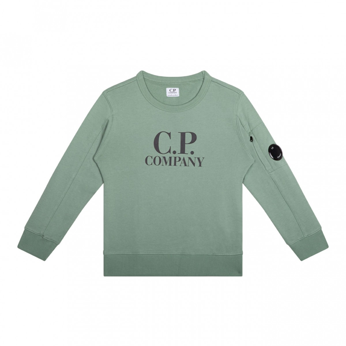 Light Green Logo Print Sweatshirt