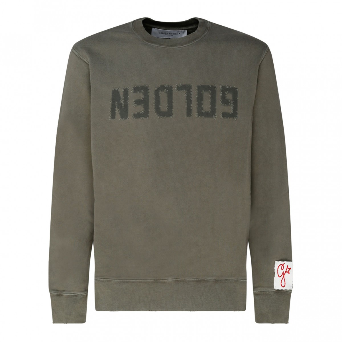 Dusty Olive Logo Print Sweatshirt