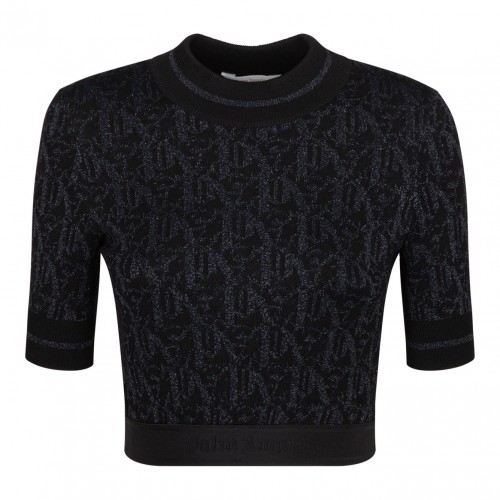 Palm Angels Black Knitted Top