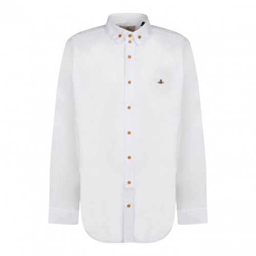 White Two Button Krall Shirt