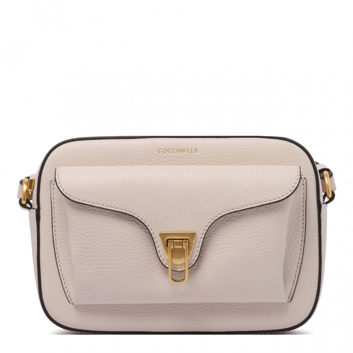 Lambskin White Beat Soft Crossbody Bag