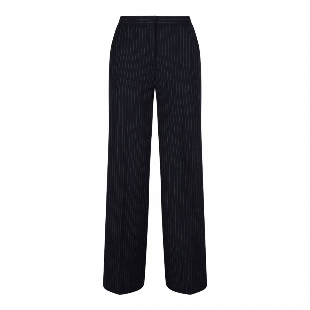 Navy Blue Pinstripe Trousers