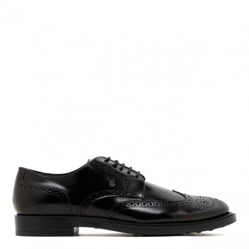 Tod's Black Lace-Up Shoes