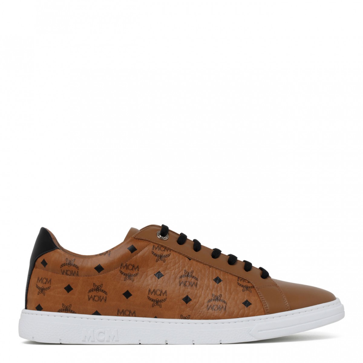 MCM Cognac Brown Terrain Low Top Sneakers