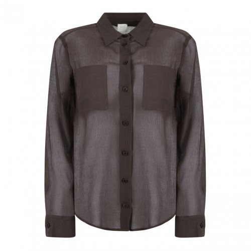 Dark Brown Sheer Shirt