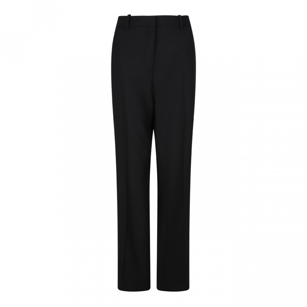 Black Relaxed Fit Straight Trousers