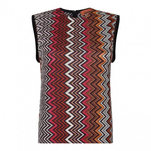 Multicolour ZigZag Motif Top