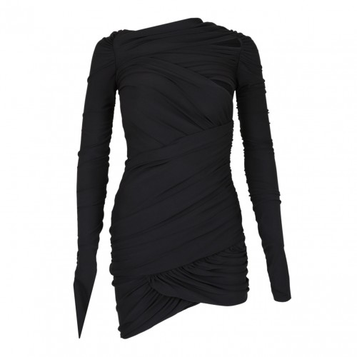 Black Wrap Mini Dress