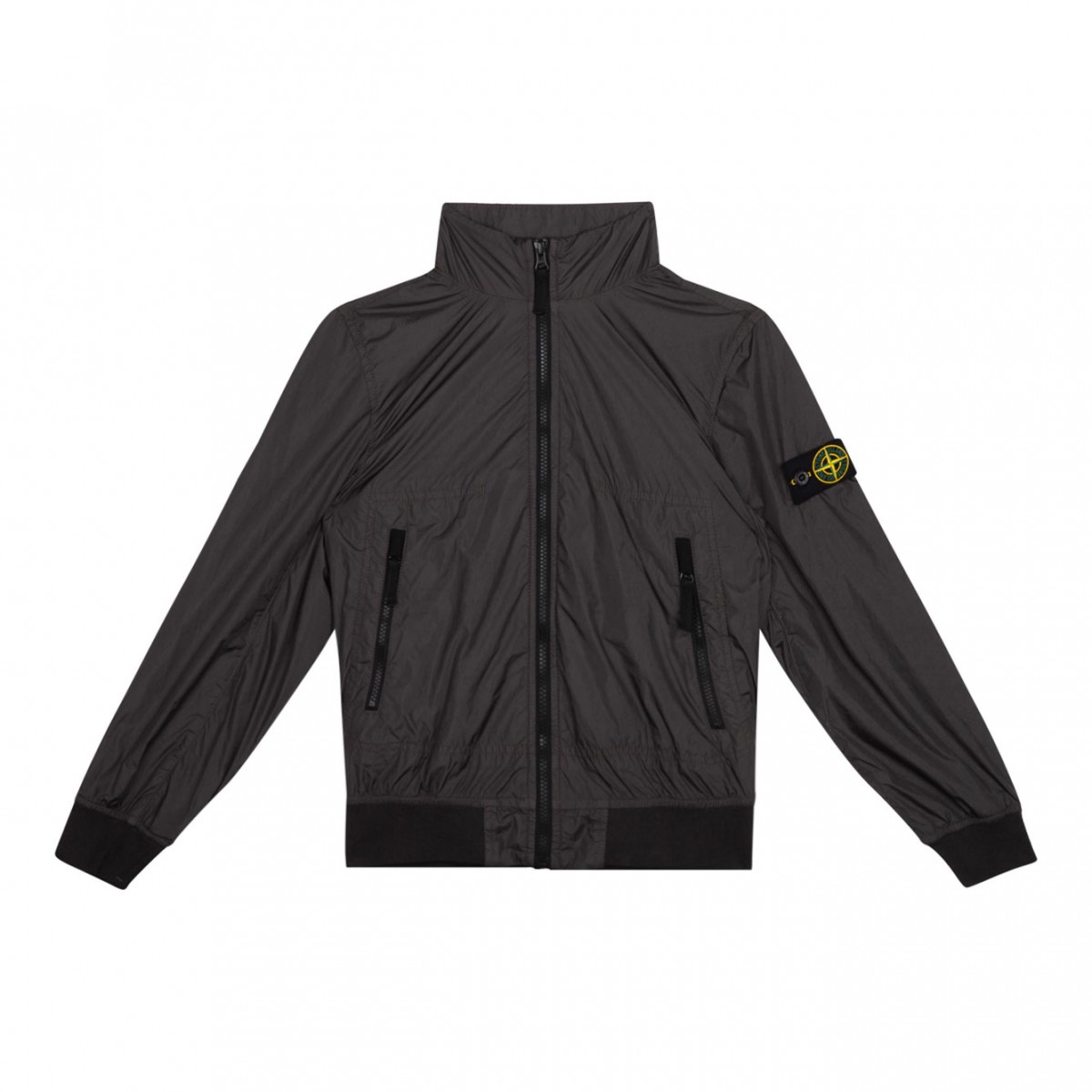 Stone Island Blue Grey Logo Patch Lightweight Jacket