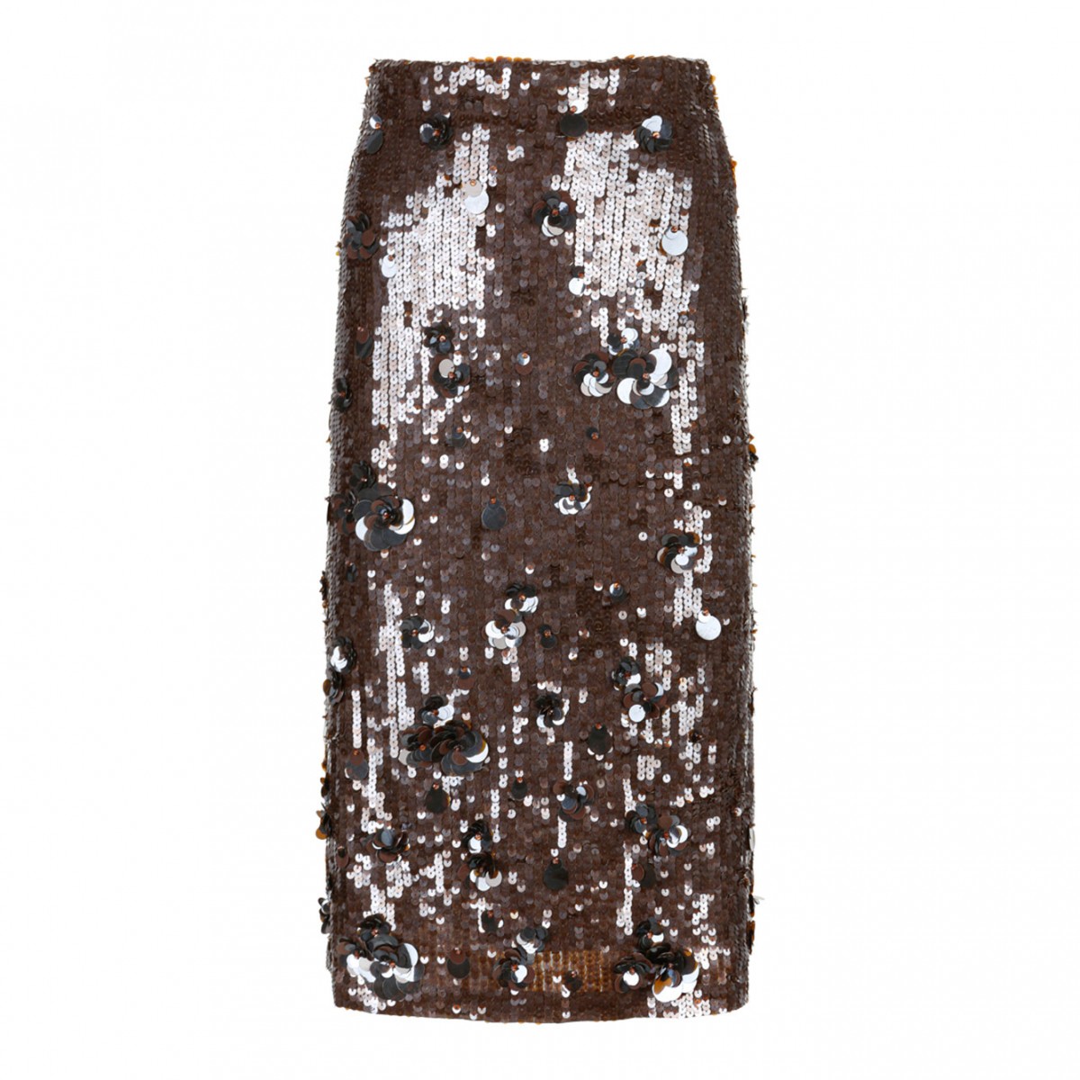 Brown Glow Midi Skirt