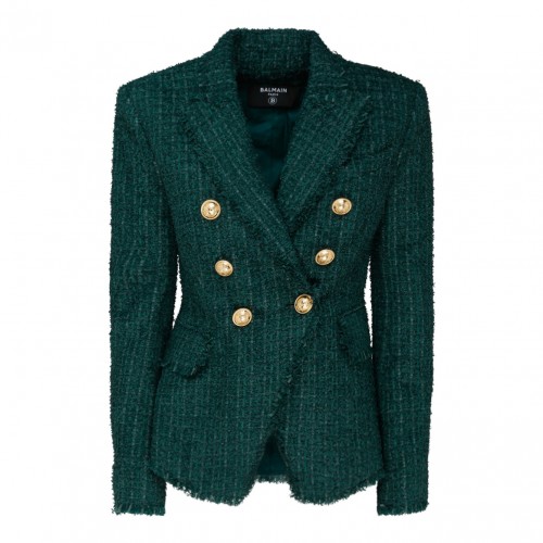 Green and Black Tweed Jacket