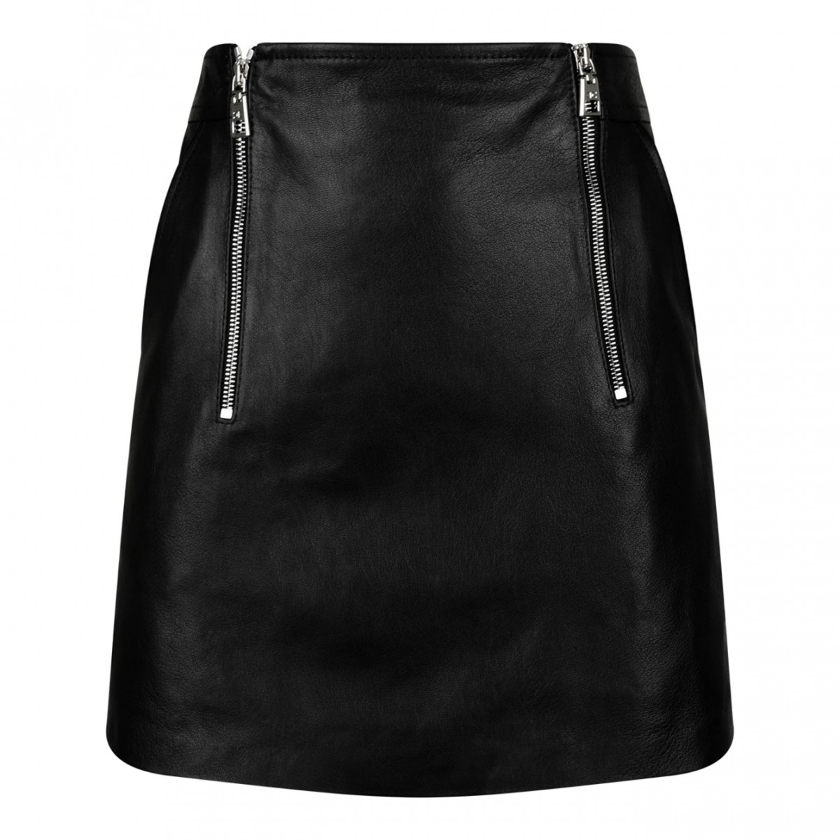 Elisabetta Franchi Black Leather Mini Skirt