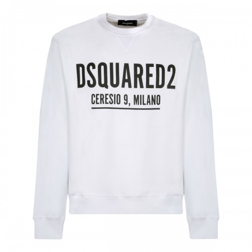 White Logo Print Sweatshirt