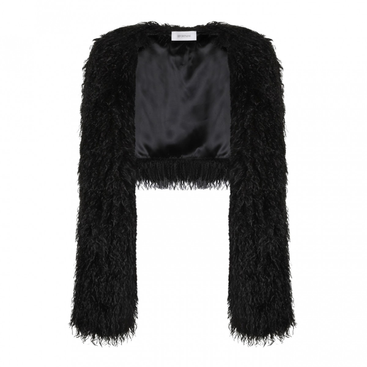 Black Faux Fur Shrug