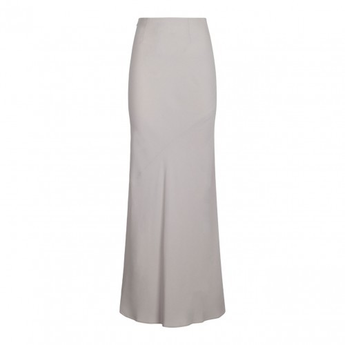 Light Beige Flared Maxi Skirt