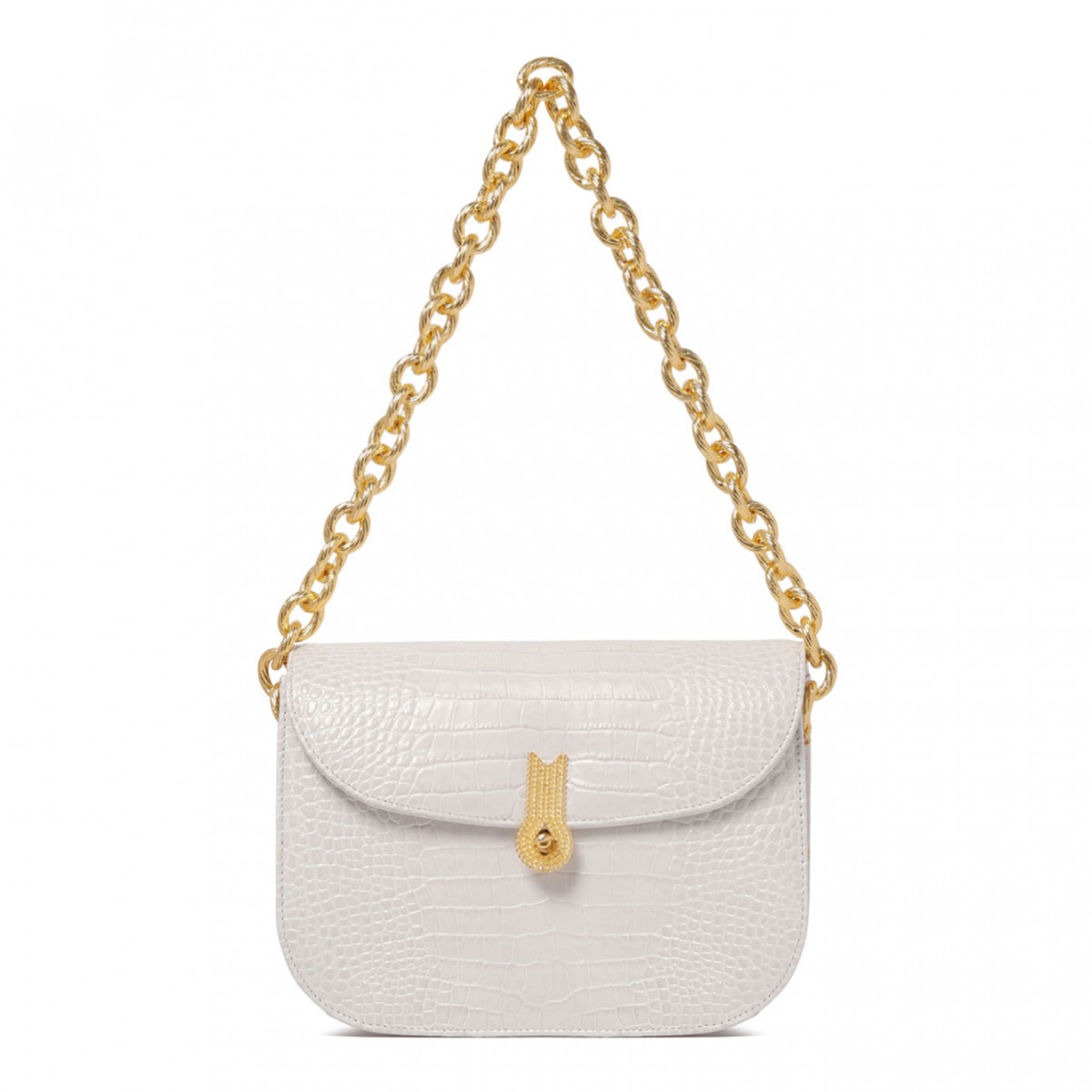 Ivory Cacciatora Croco Bag