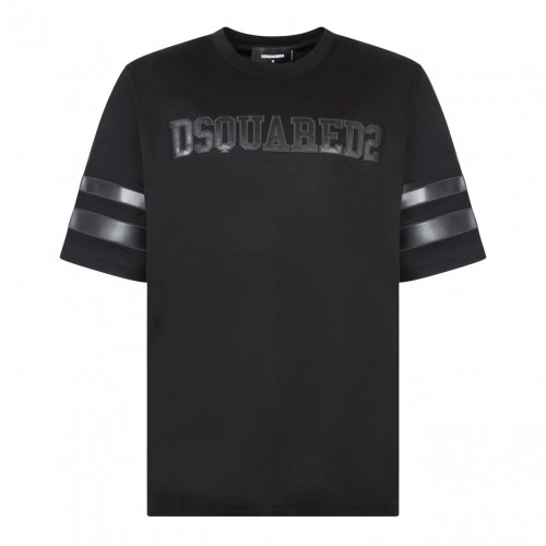 Black Logo Applique T-Shirt