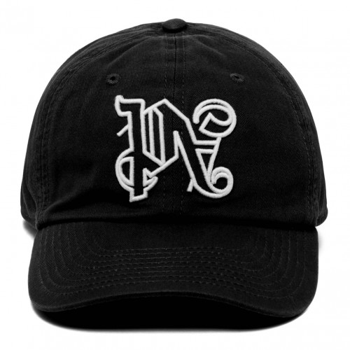 Black Embroidered Logo Cap