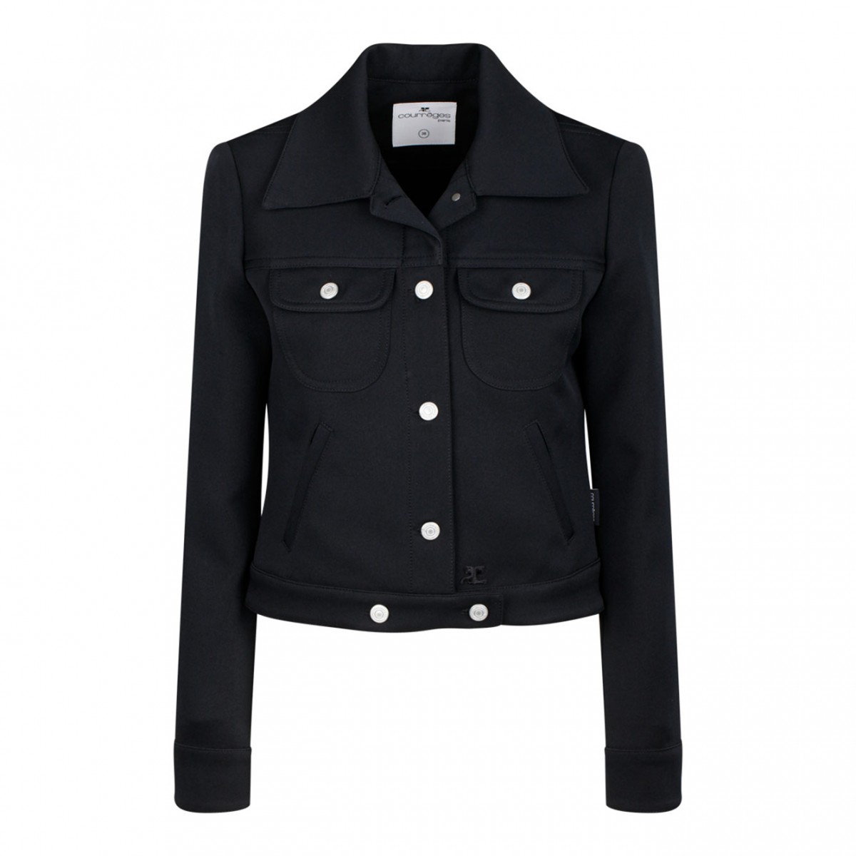 Courreges Black Twill Trucker Jacket