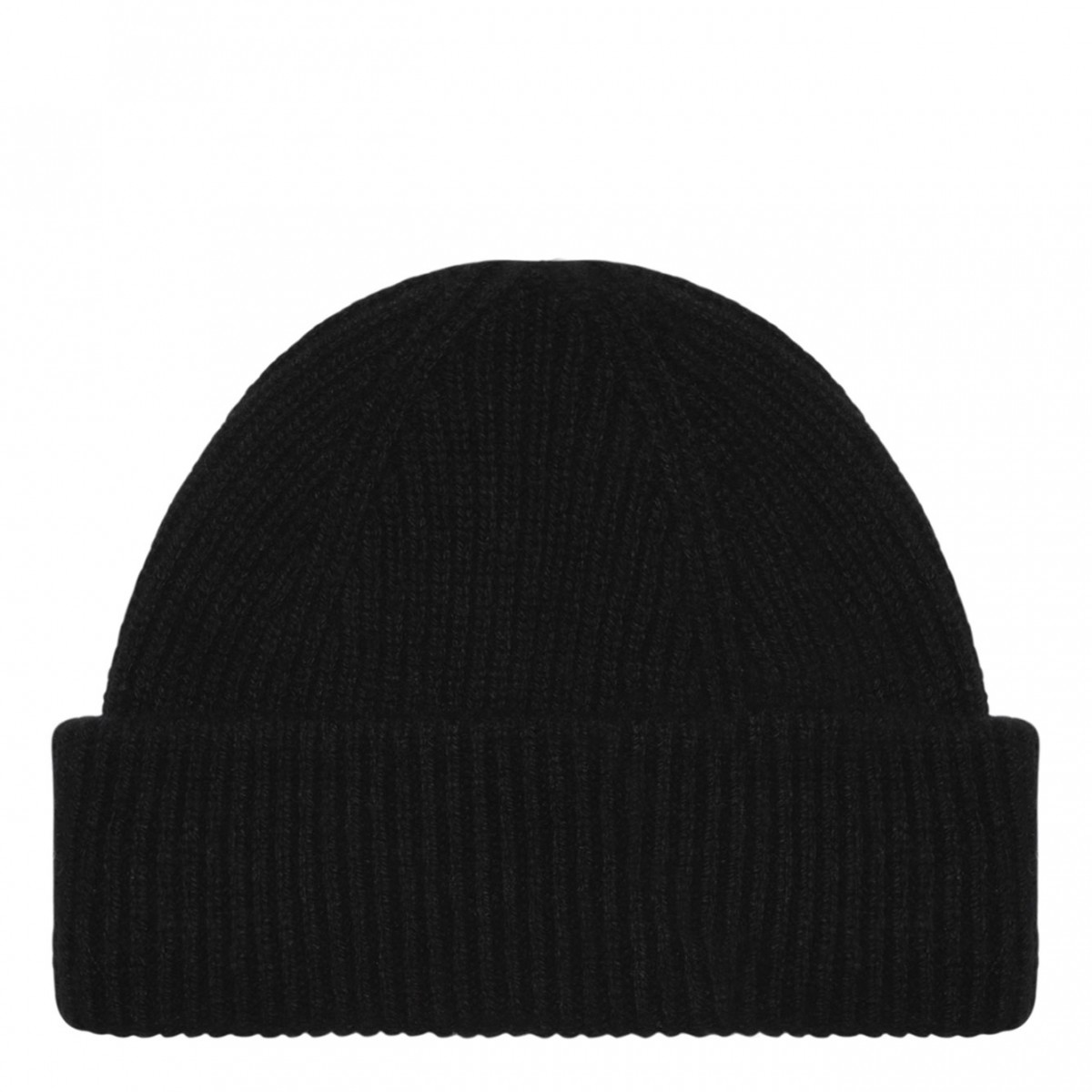 Black Knitted Fisherman Beanie