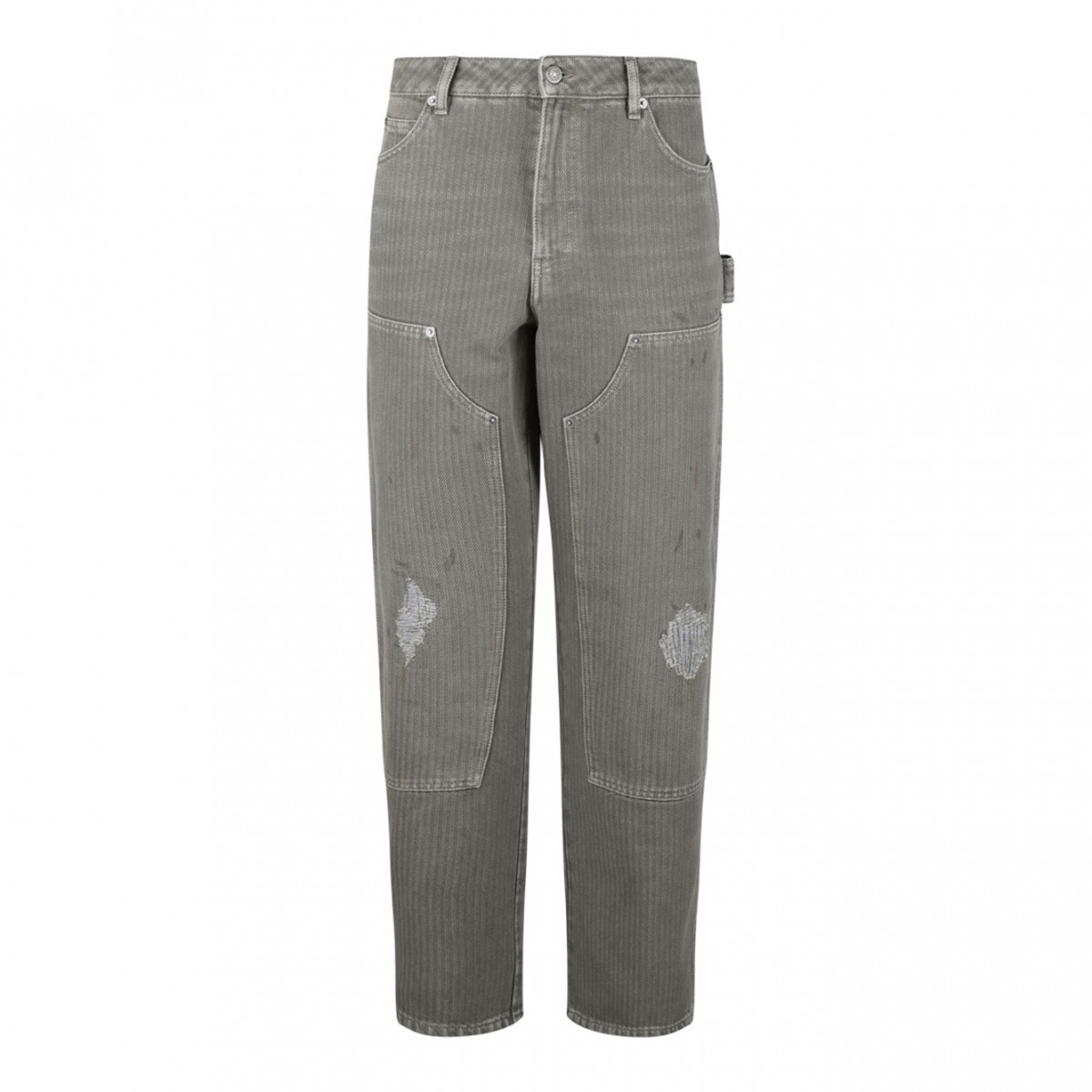 Distressed Effect Trousers